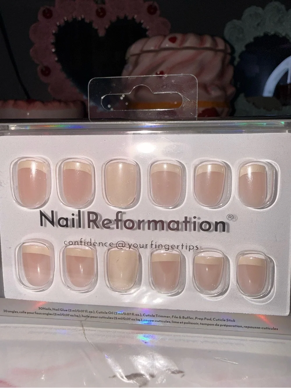 Nail Reformation Nude with Yellow Tips (Short Square) Press-On Nails